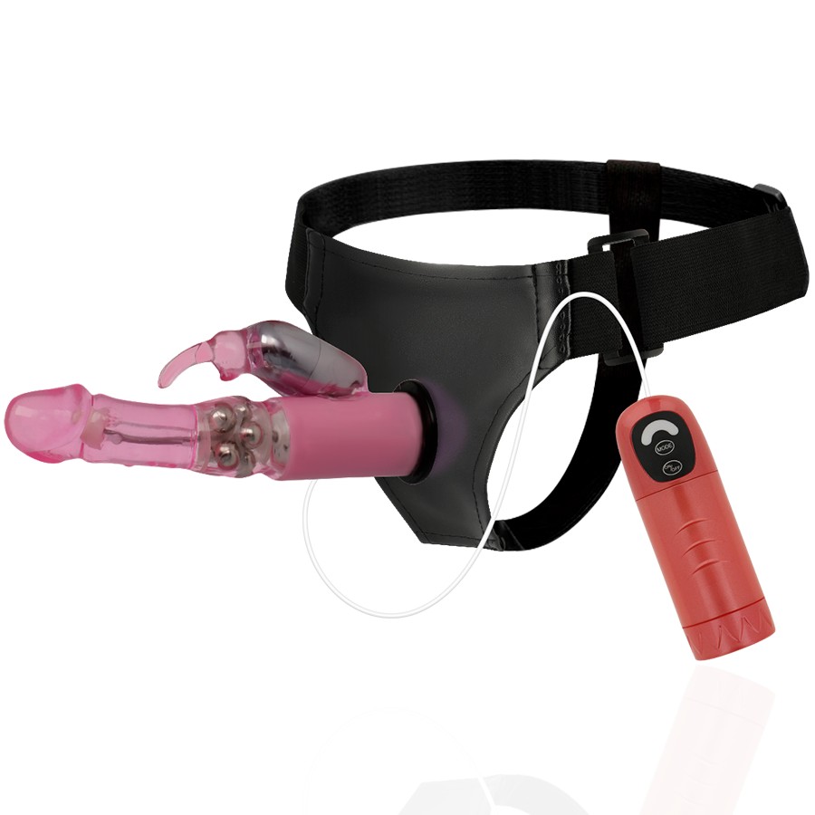 Daniel Rotating Vibrating Strap-On Harness – 18 cm x 3.5 cm – Harness Attraction