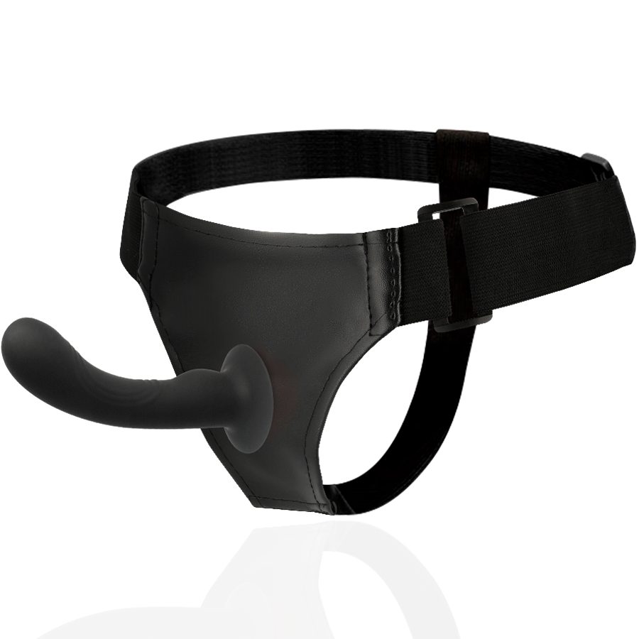 G-Spot Strap-On Harness with Curved Silicone Dildo | 15.5 cm x 3.8 cm | Harness Attraction Walker