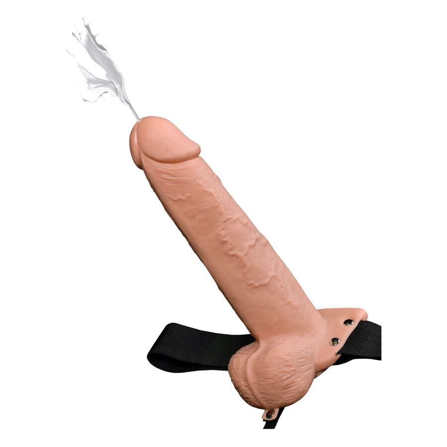 Ejaculating strap-on harness, hollow dong | 22.9 cm × 5.3 cm | FETISH FANTASY SERIES