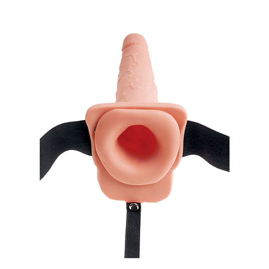 Ejaculating strap-on harness, hollow dong | 22.9 cm × 5.3 cm | FETISH FANTASY SERIES