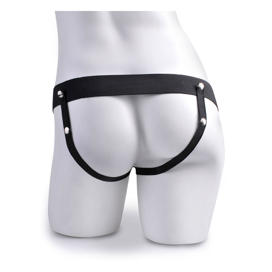 Ejaculating strap-on harness, hollow dong | 22.9 cm × 5.3 cm | FETISH FANTASY SERIES