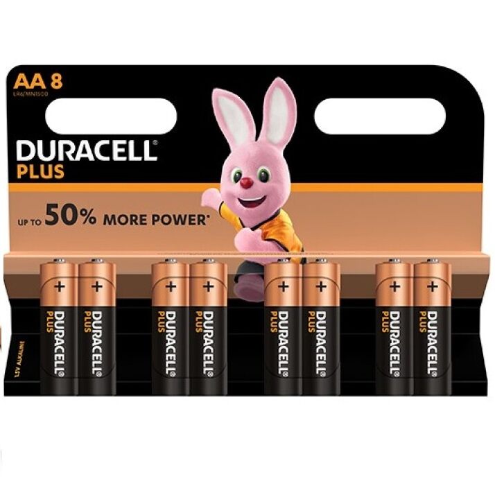Duracell Plus Power AA Alkaline Batteries | LR6 1.5V | 8-Pack