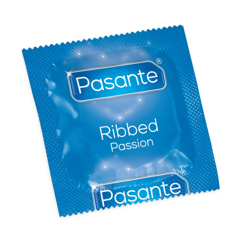 Ribbed & Dotted Condoms 190 mm × 52 mm – 3 Units – PASANTE