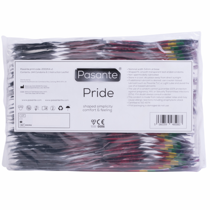 PASANTE Pride Condoms – 54 mm – 144 Units
