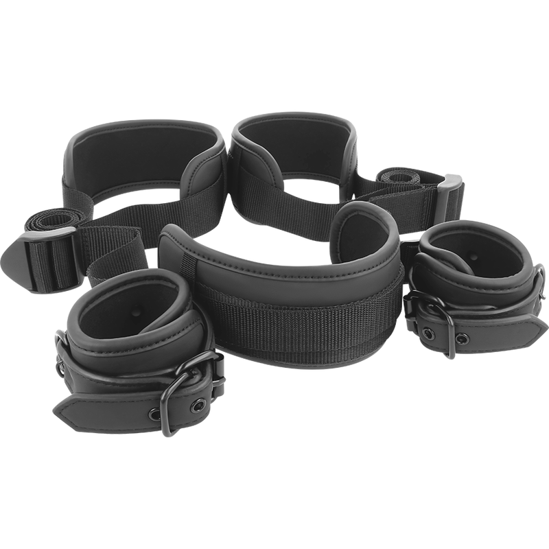 Master Position Restraint Set with 4 Neoprene-Lined Cuffs – FETISH SUBMISSIVE