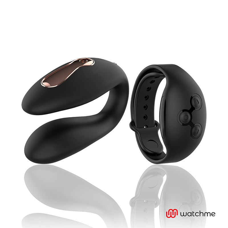 Anne’s Desire Dual Pleasure Couples Vibrator with WatchMe Remote | 8.5 cm x 3.2 cm | Black