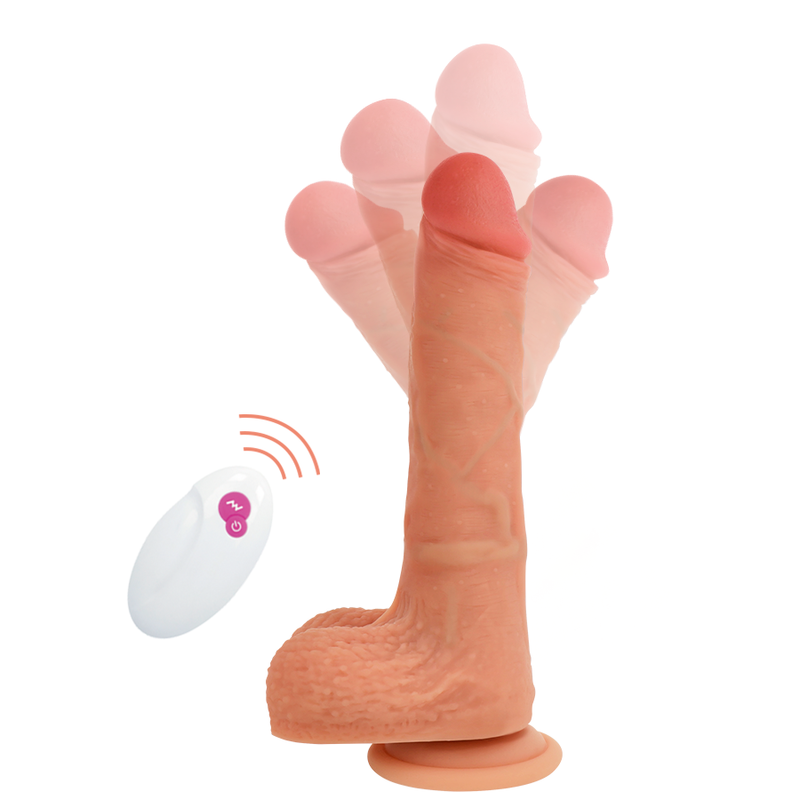 Remote-Control Realistic Dildo (Thrust + Rotation) | 20.9 cm x 4.0 cm | Cyber Silicock Mr Rick