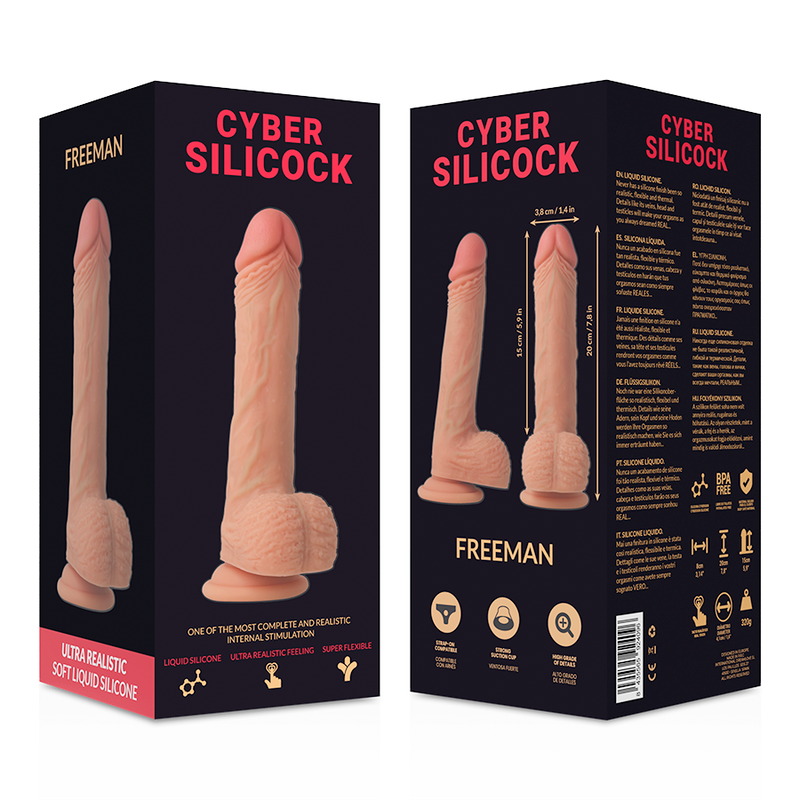 Ultra-Realistic Liquid Silicone Dong 20 cm × 3.8 cm – CYBER SILICOCK