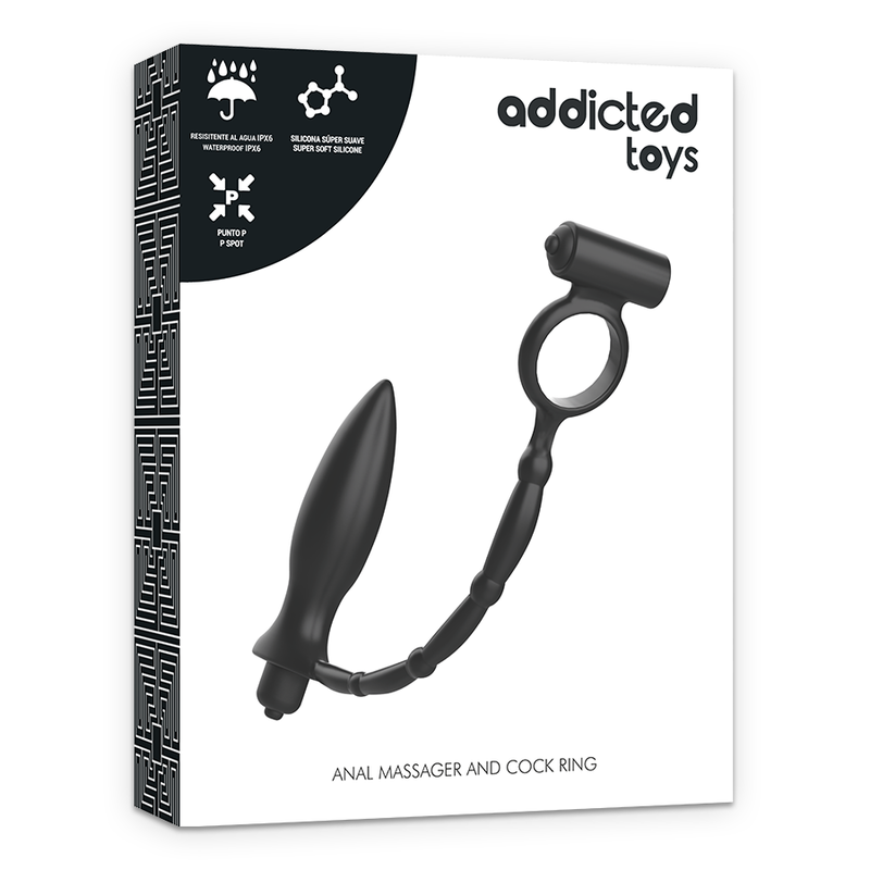 Anal Plug with Vibratory Ring 27×3 cm – ADDICTED TOYS